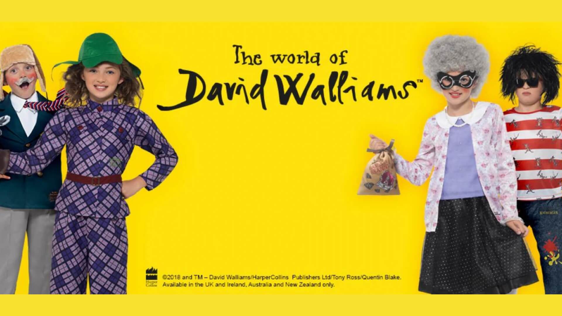 Smiffys Official David Walliams Awful Auntie Deluxe Costume - Purple Outfit