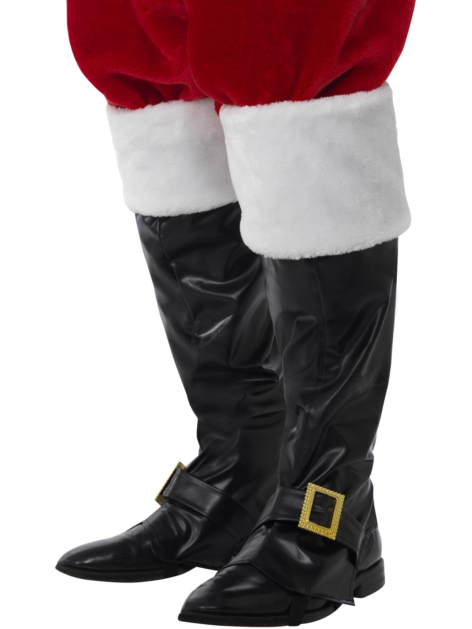 Santa Boot Covers, Deluxe – Smiffys - Main Image