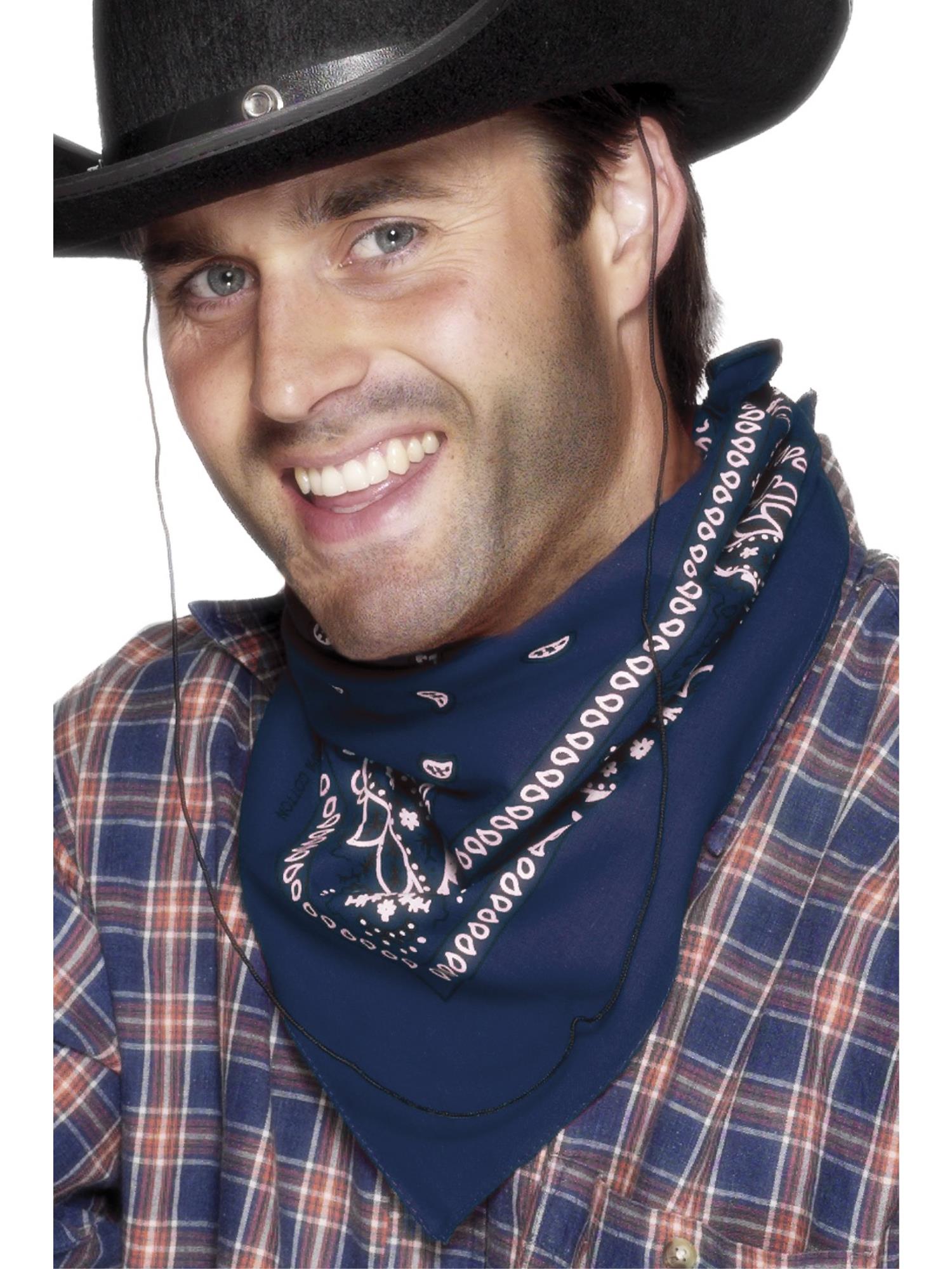 Cowboy Bandana, Blue – Smiffys - Main Image