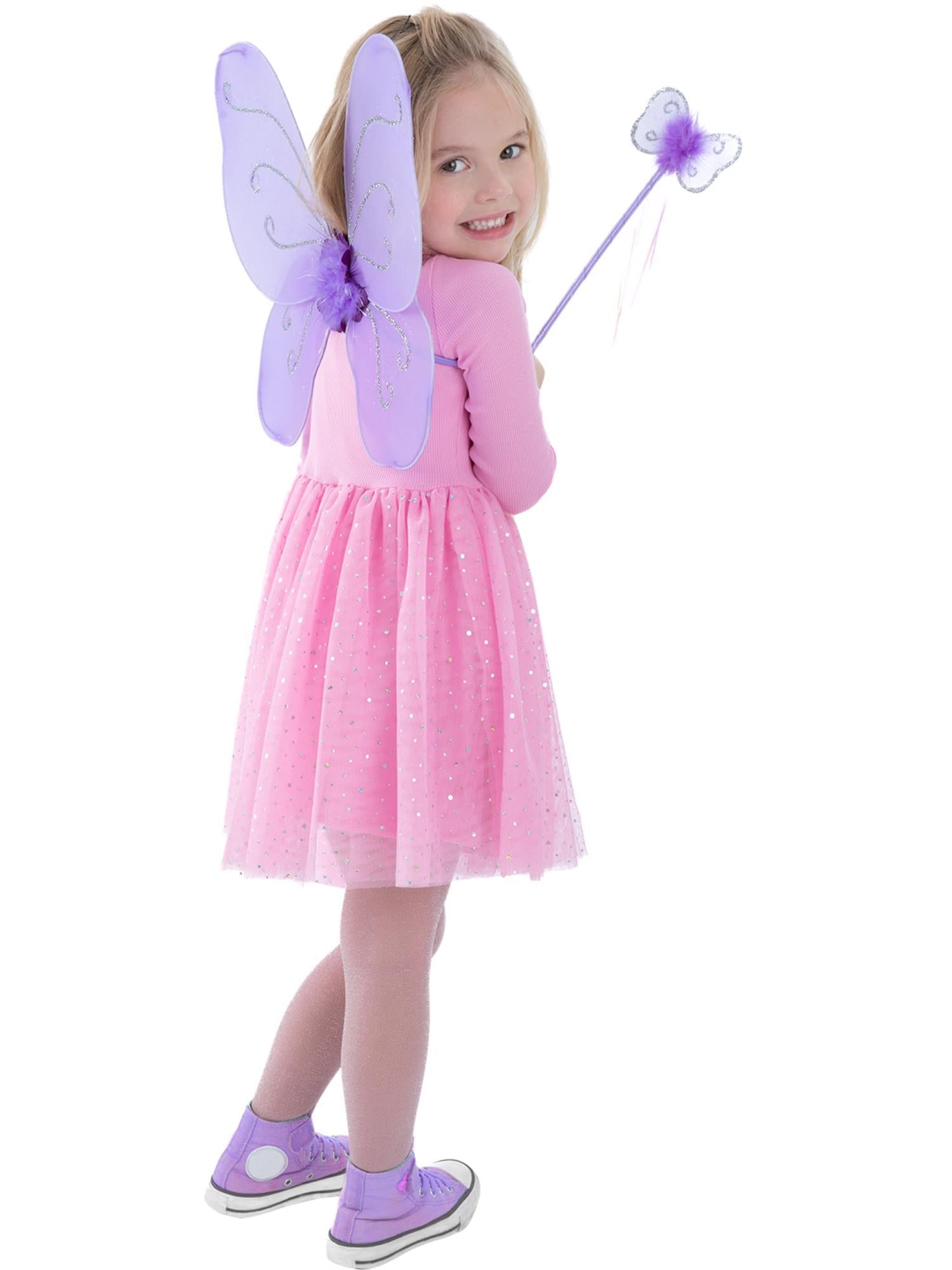 Butterfly Wings & Wand, Purple Smiffys Butterfly Wings & Wand, Purple Smiffys