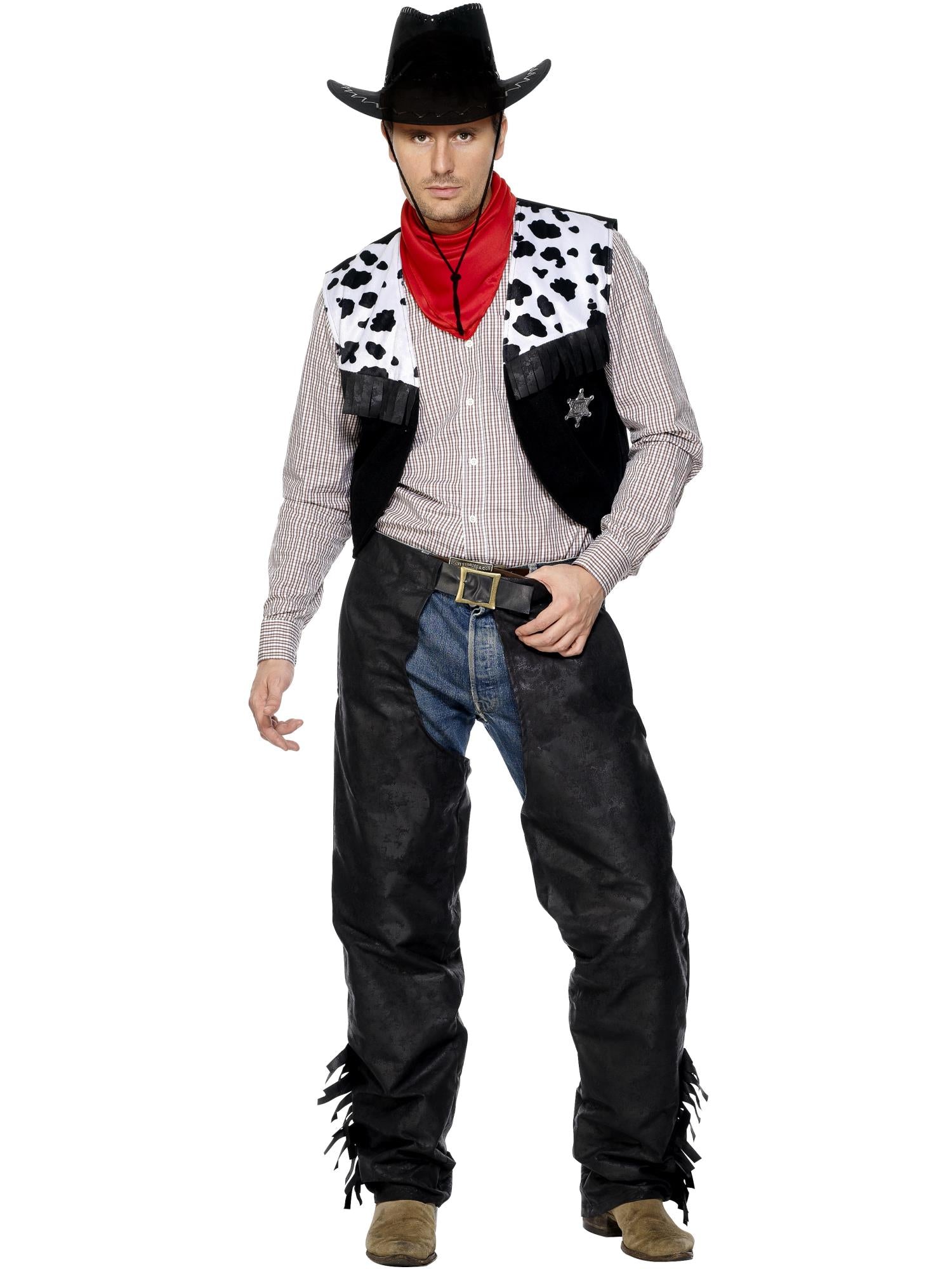 Cowboy Costume, Black – Smiffys - Main Image