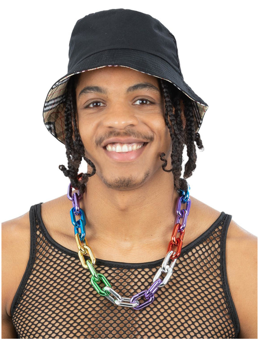 Rainbow Metallic Chunky Chain Necklace