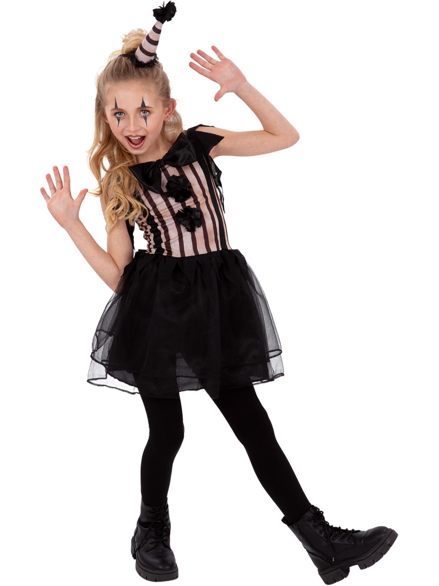 Dark Vintage Clown Costume, Girls – Smiffys