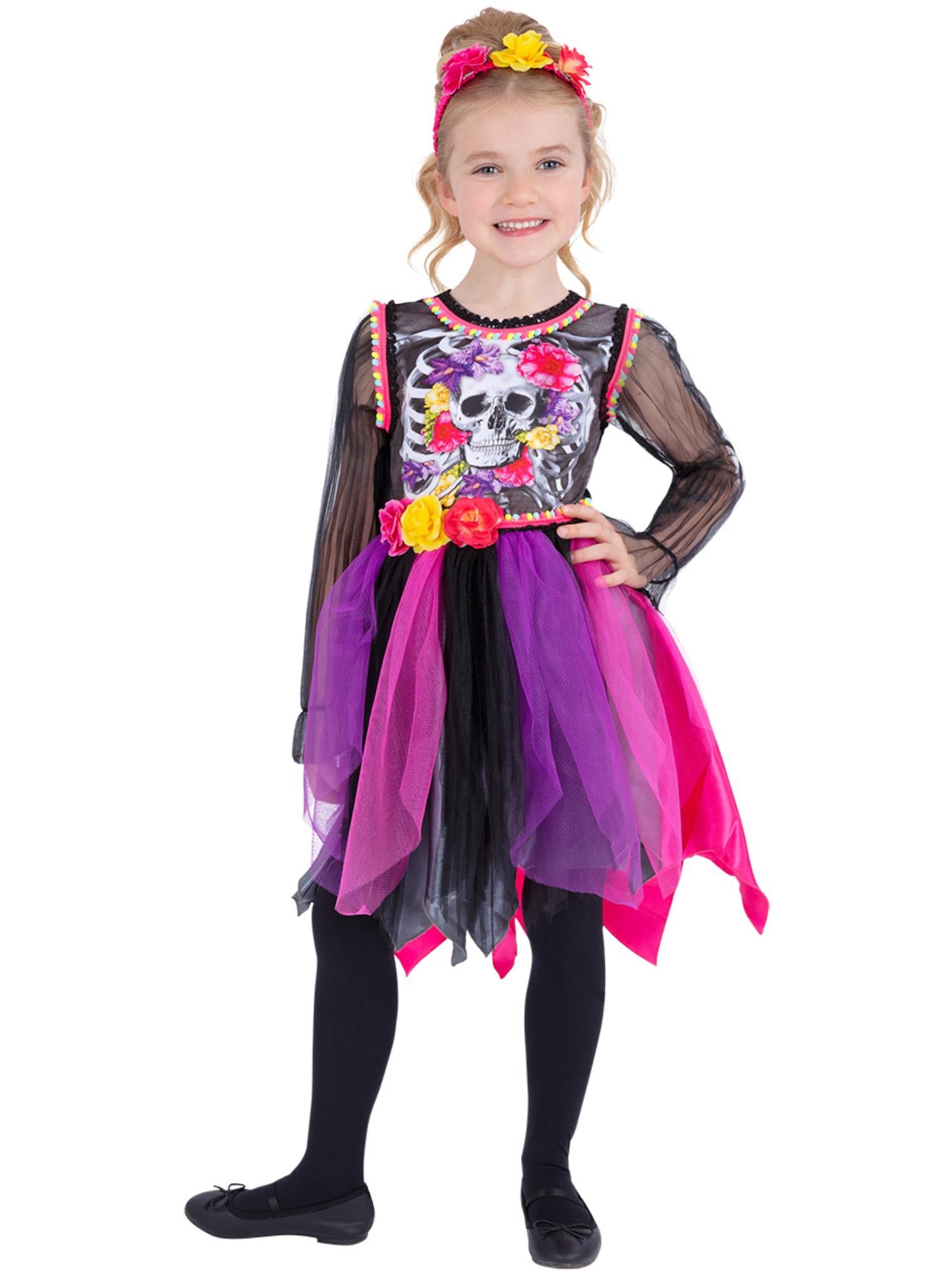 Sombrero De Copa Día De Muertos Smiffys - Negro Con Decoración De Rosas, Talla única
