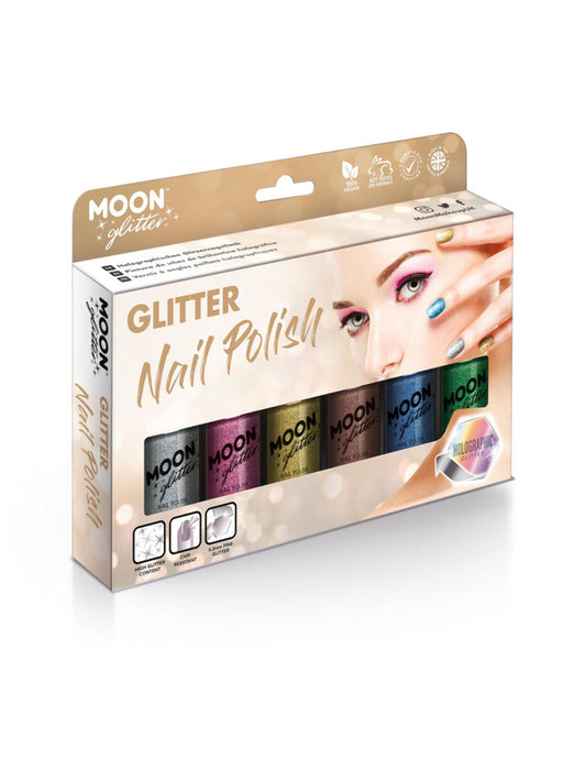 Moon Glitter Holographic Nail Polish, Assorted, Boxset, 14ml