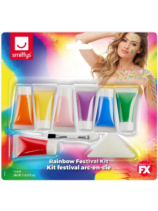 Smiffys Make-Up FX, Rainbow Festival Kit