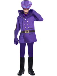 Man wearing Wacky Races character costume of Dick Dastardly