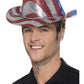 Cowboy Glitter Hat, Red, Silver and Blue Alternative View 1.jpg