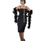 Flapper Costume, Black, with Long Dress