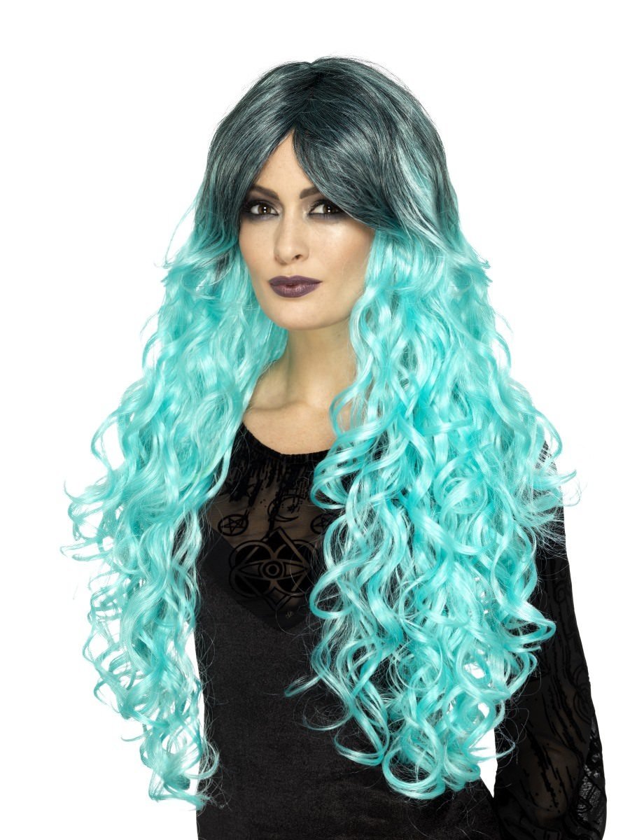 Gothic Glamour Wig Teal Green Smiffys gothic-glamour-wig-teal-green-smiffys