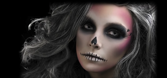 Female Skeleton Halloween Make-Up Tutorial