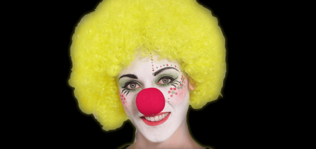 Female Clown Face Paint Halloween Make-Up Tutorial