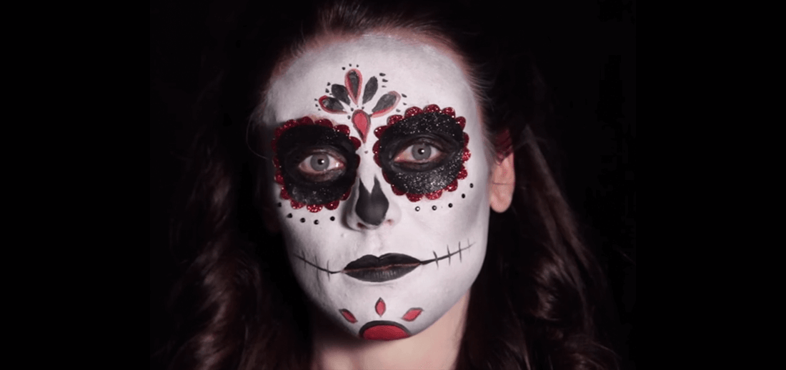 Day of the Dead Face Paint Halloween Make-Up Tutorial