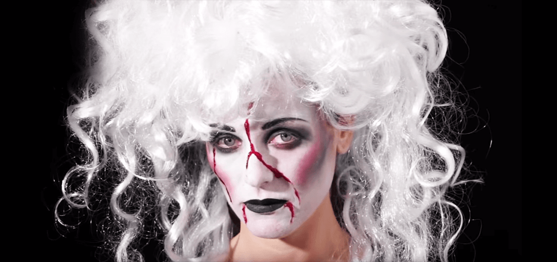 Female Zombie Face Paint Halloween Make-Up Tutorial