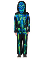 Kids Neon Green Skeleton Costume