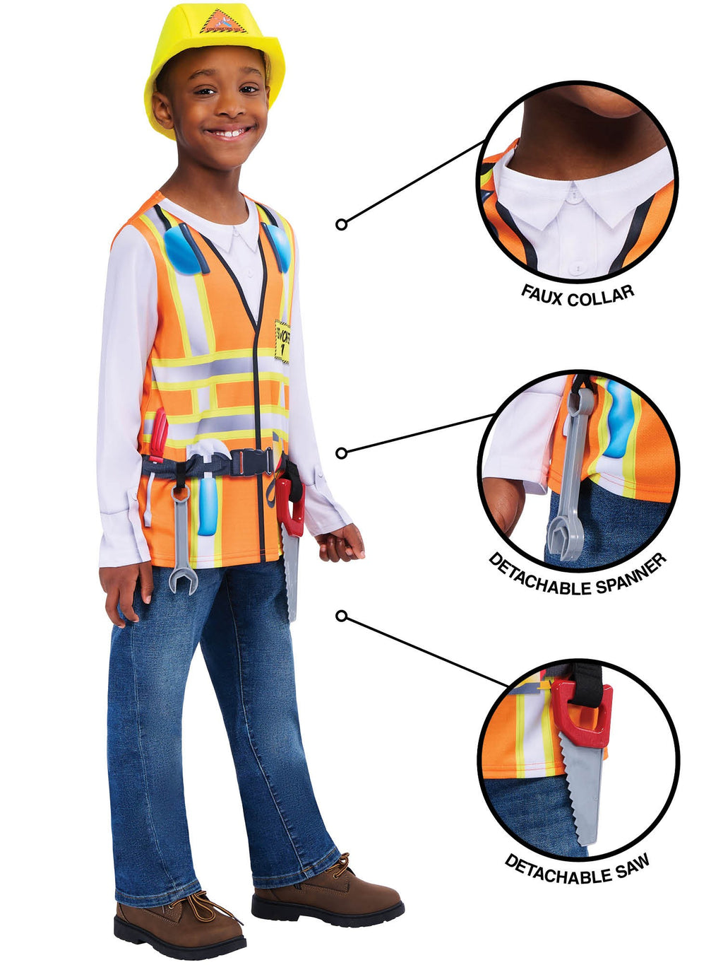 Construction Worker Kids Costume