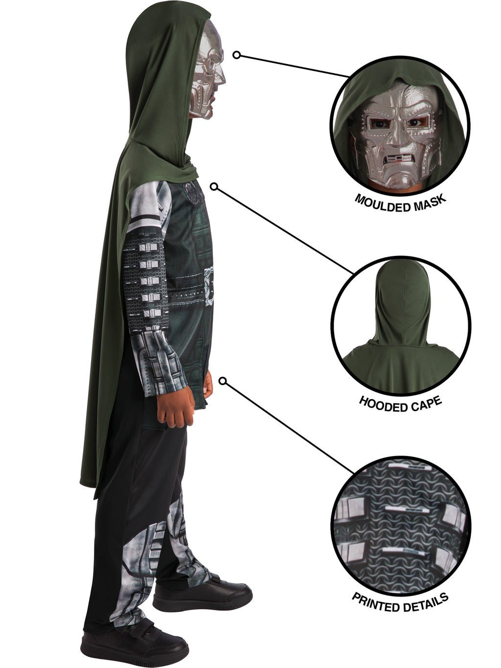 Avengers Doomsday Dr Doom Classic Costume Kids