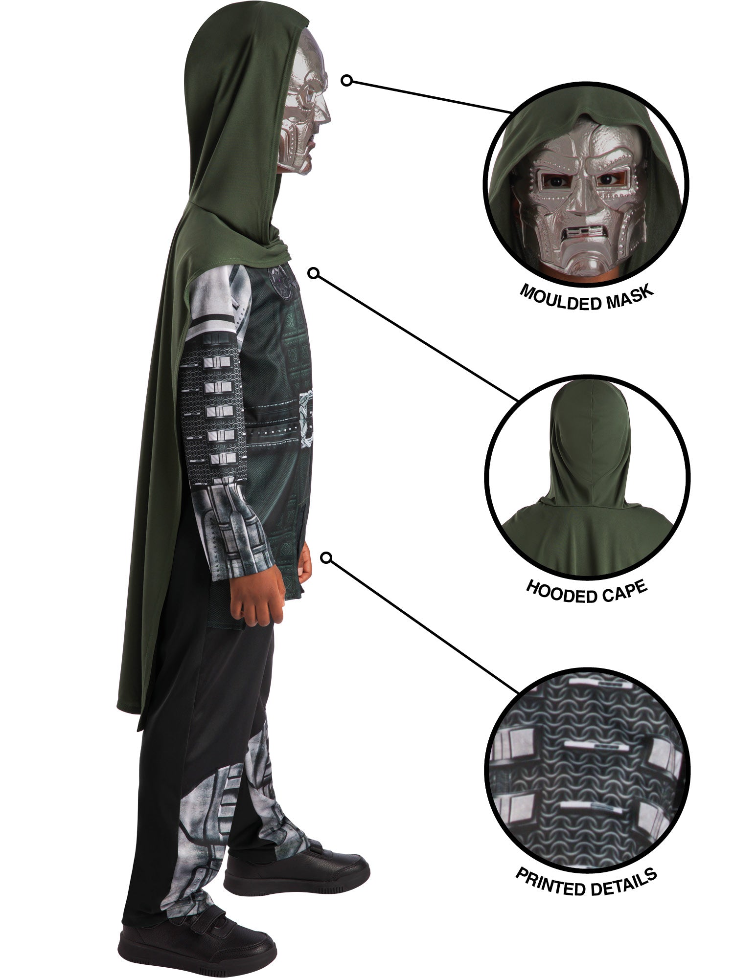 Avengers Doomsday Dr Doom Classic Costume Kids