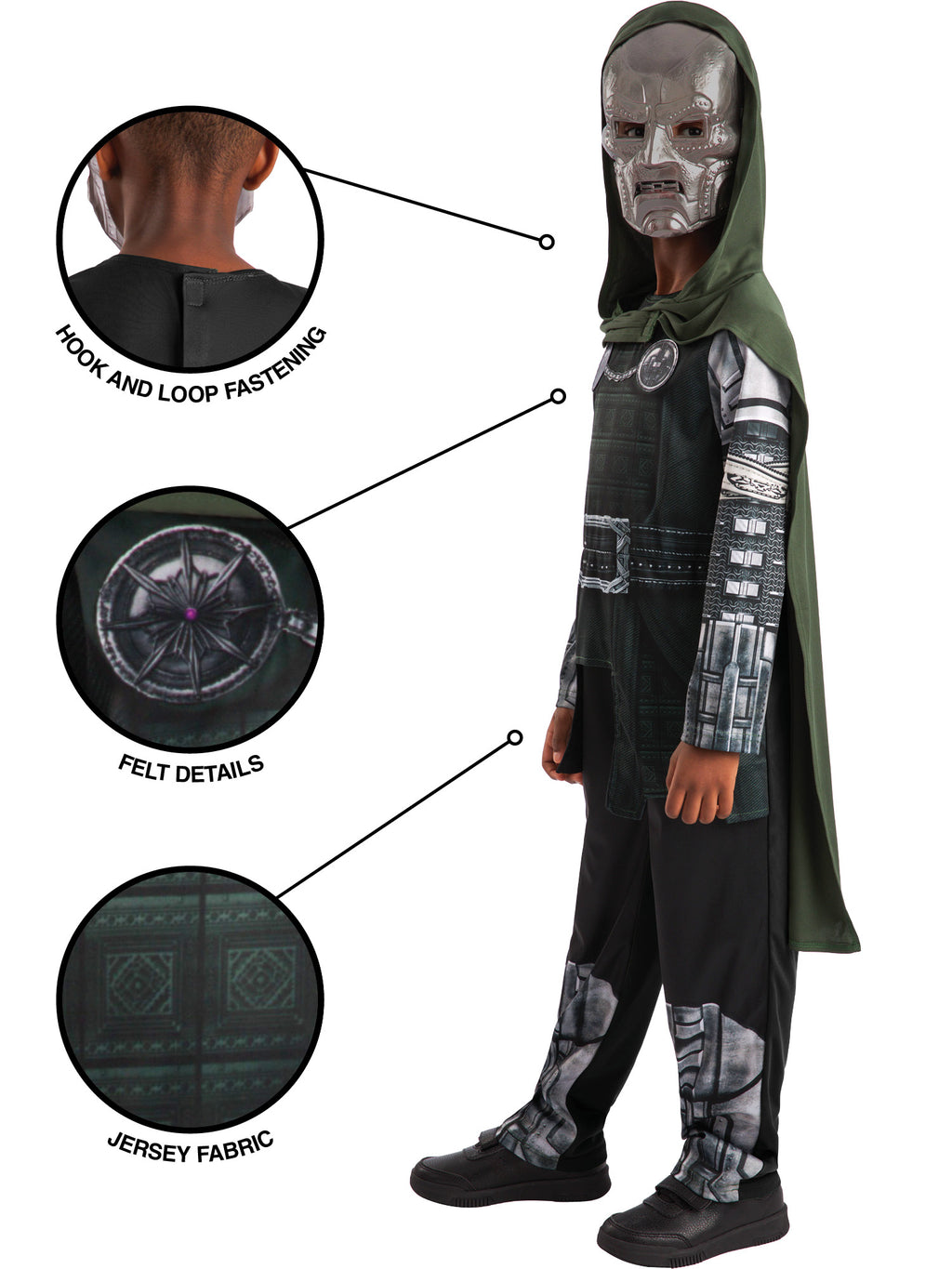 Avengers Doomsday Dr Doom Classic Costume Kids