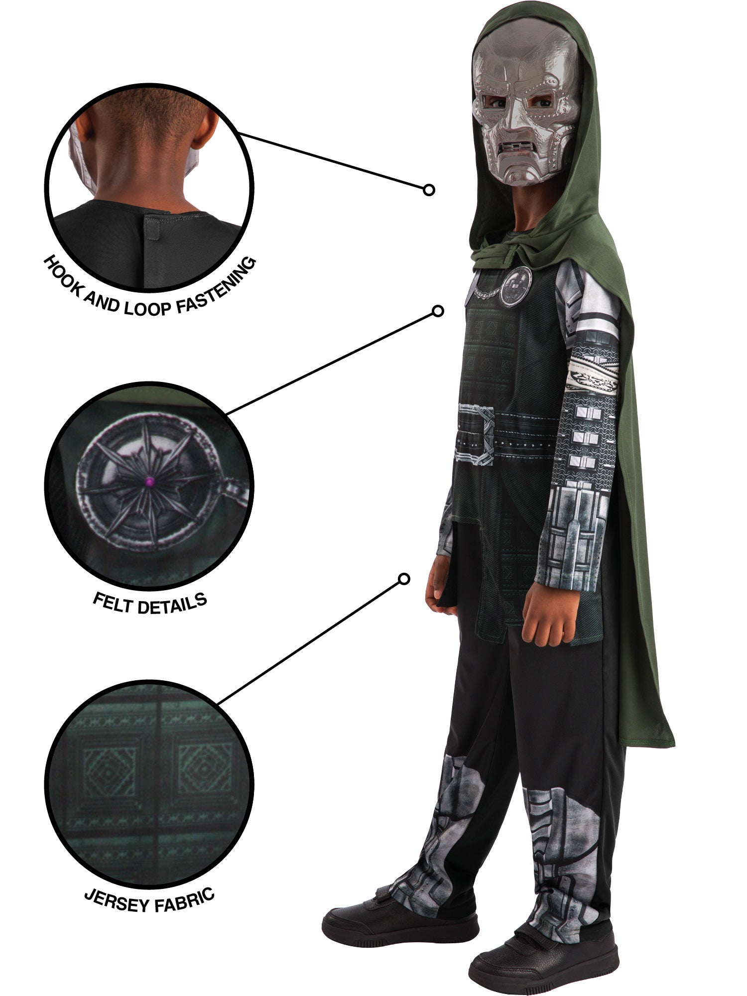 Avengers Doomsday Dr Doom Classic Costume Kids