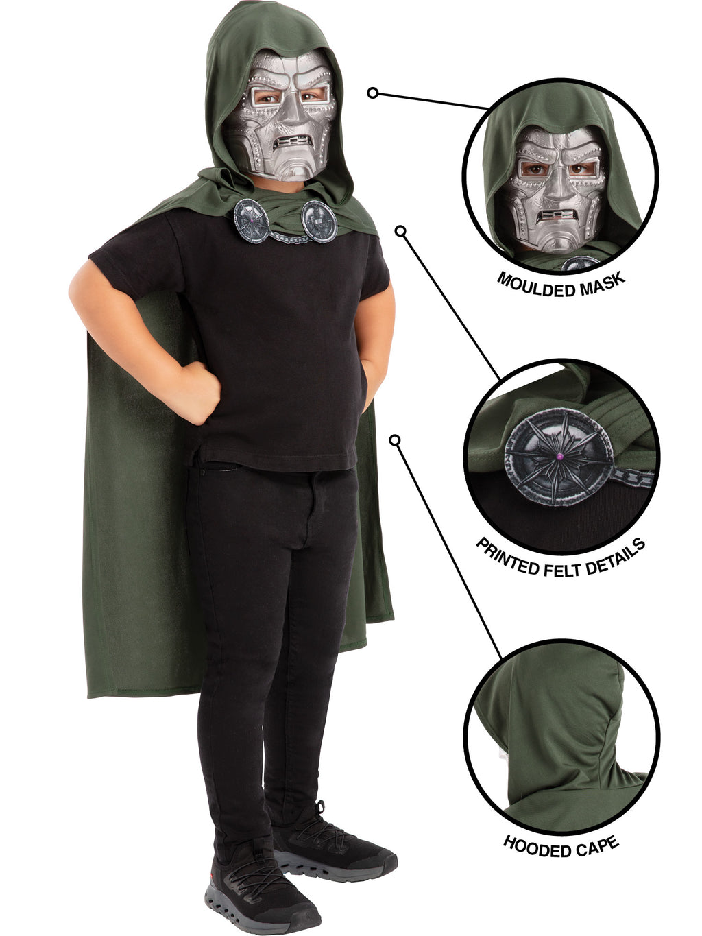 Avengers Doomsday Dr Doom Mask And Cape Set Kids
