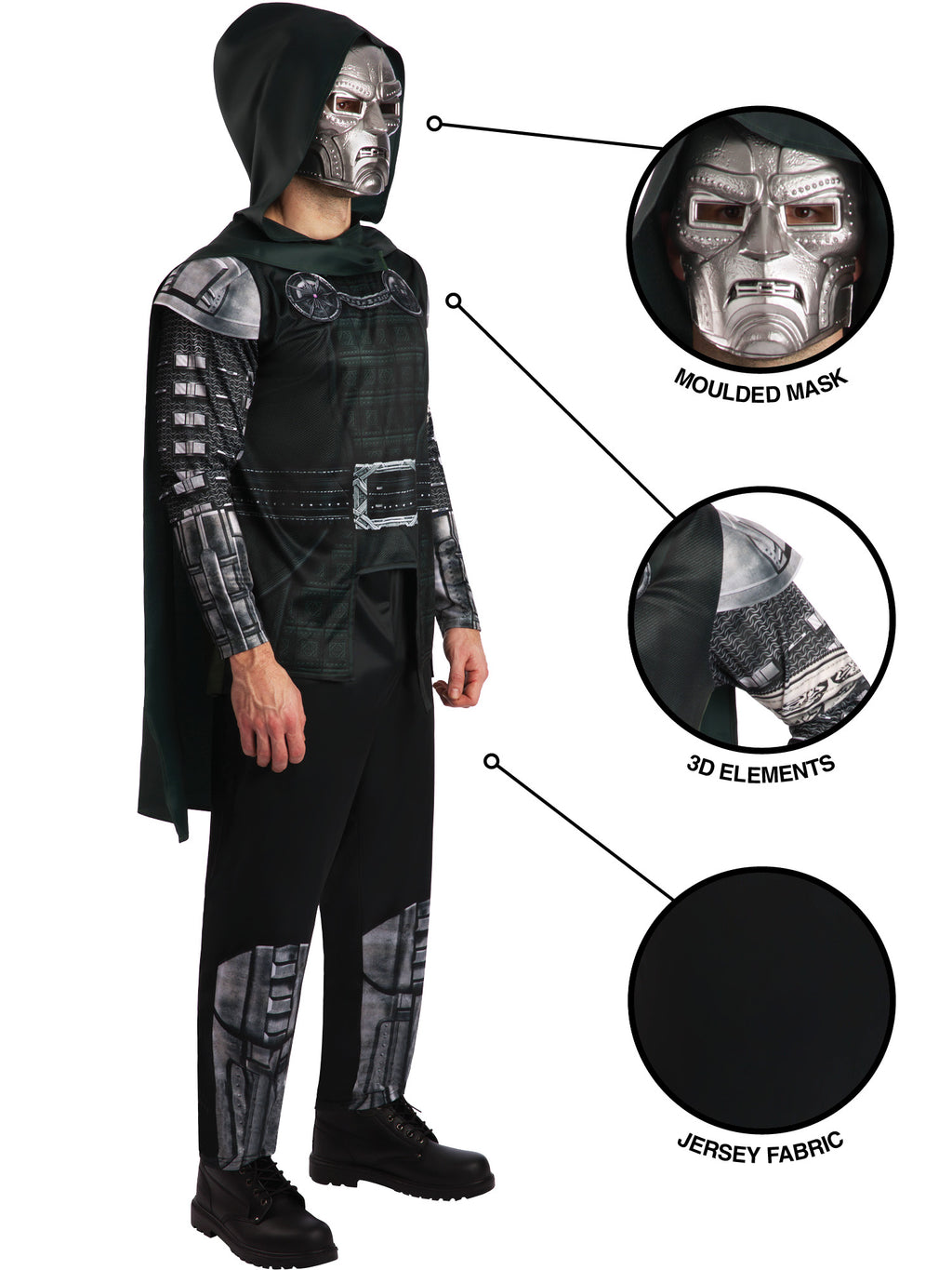 Avengers Doomsday Dr Doom Deluxe Costume Adult