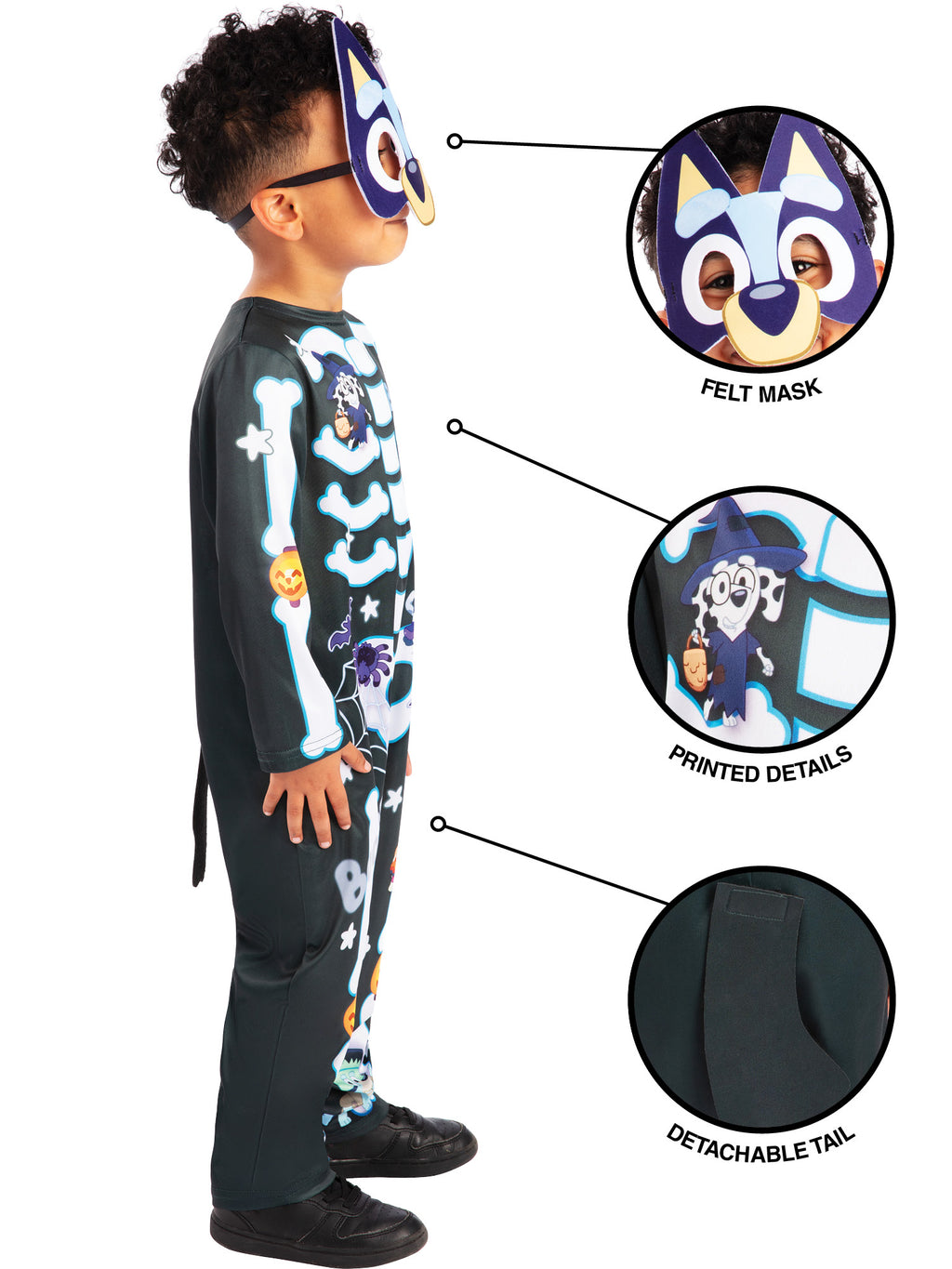 Bluey Skeleton Kids Costume
