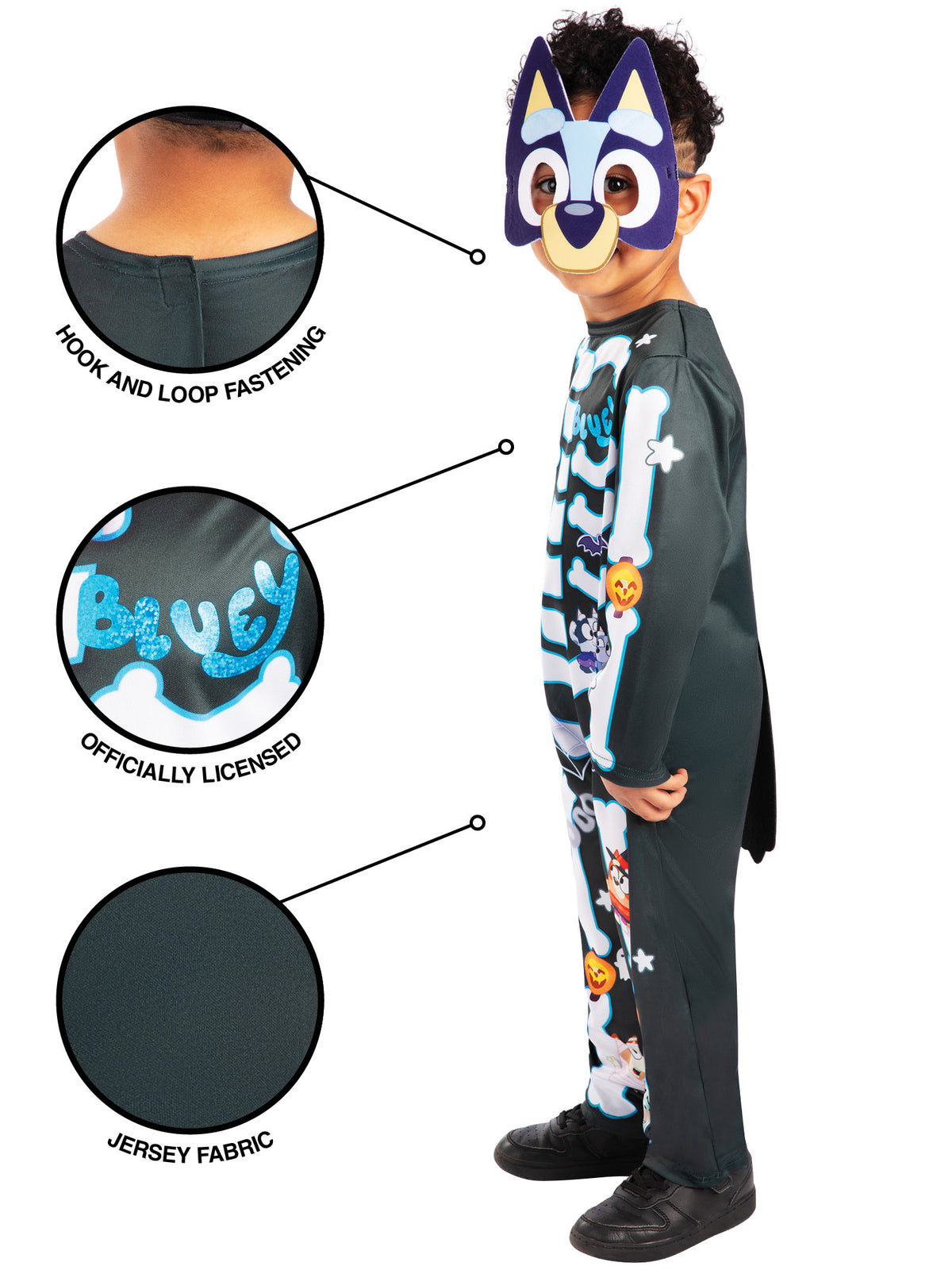 Bluey Skeleton Kids Costume