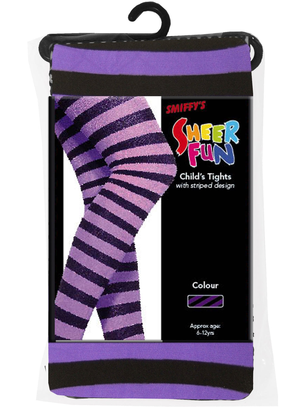 Tights, Purple & Black, Age 6-12
