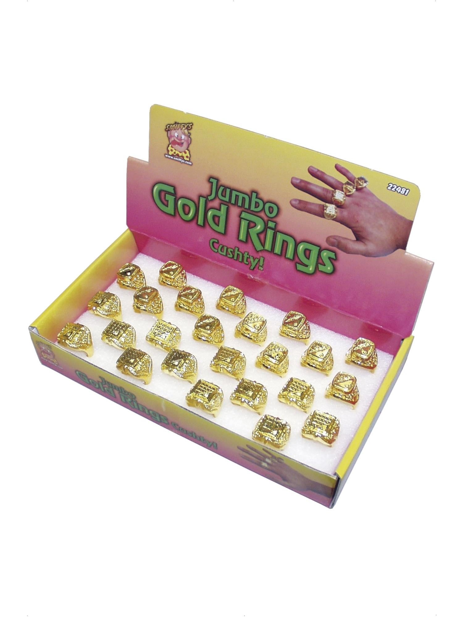Assorted Rings, Gold – Smiffys