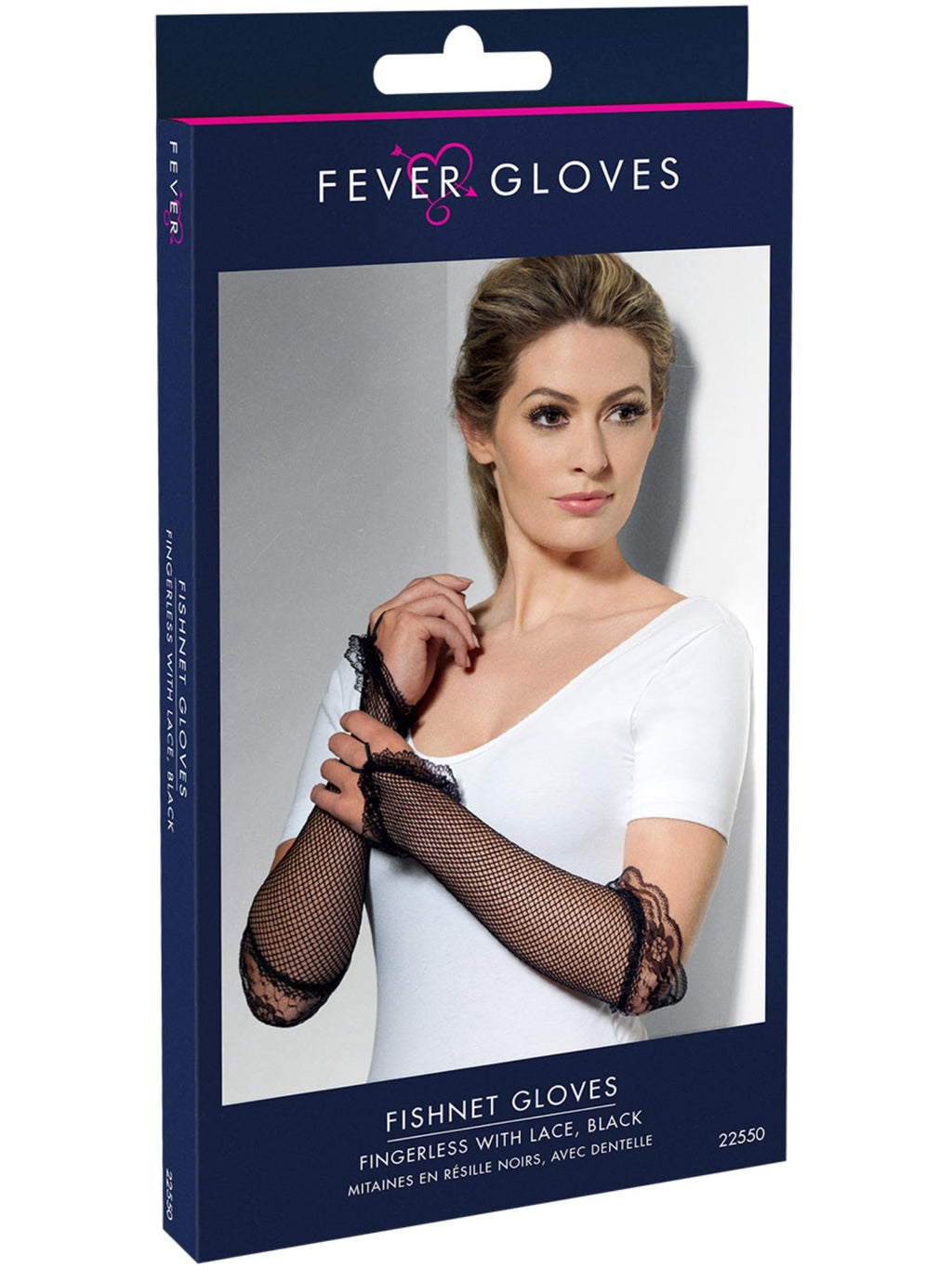 Fingerless Fishnet Gloves Black