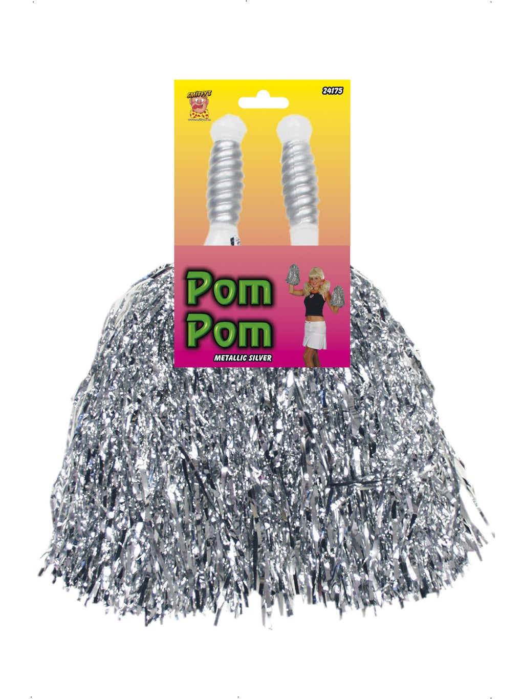 Pom Poms Metallic, Silver