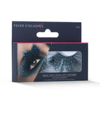 Eyelashes, Large Feather with Aqua Dots