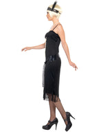 Flapper Costume, Black, with Dress