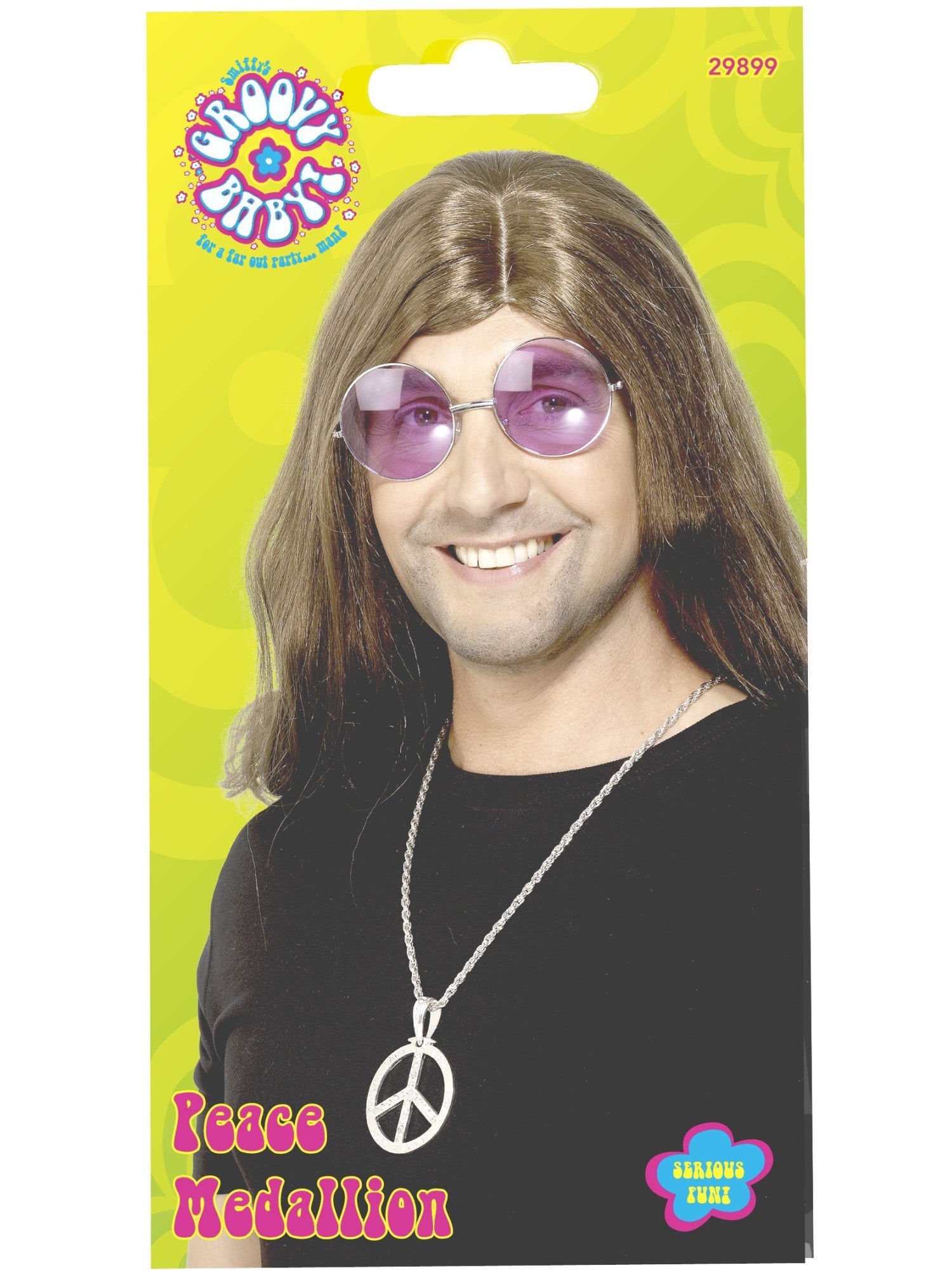 60s Peace Sign Hippie Medallion