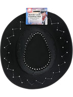 Suede Look Cowboy Hat, Black