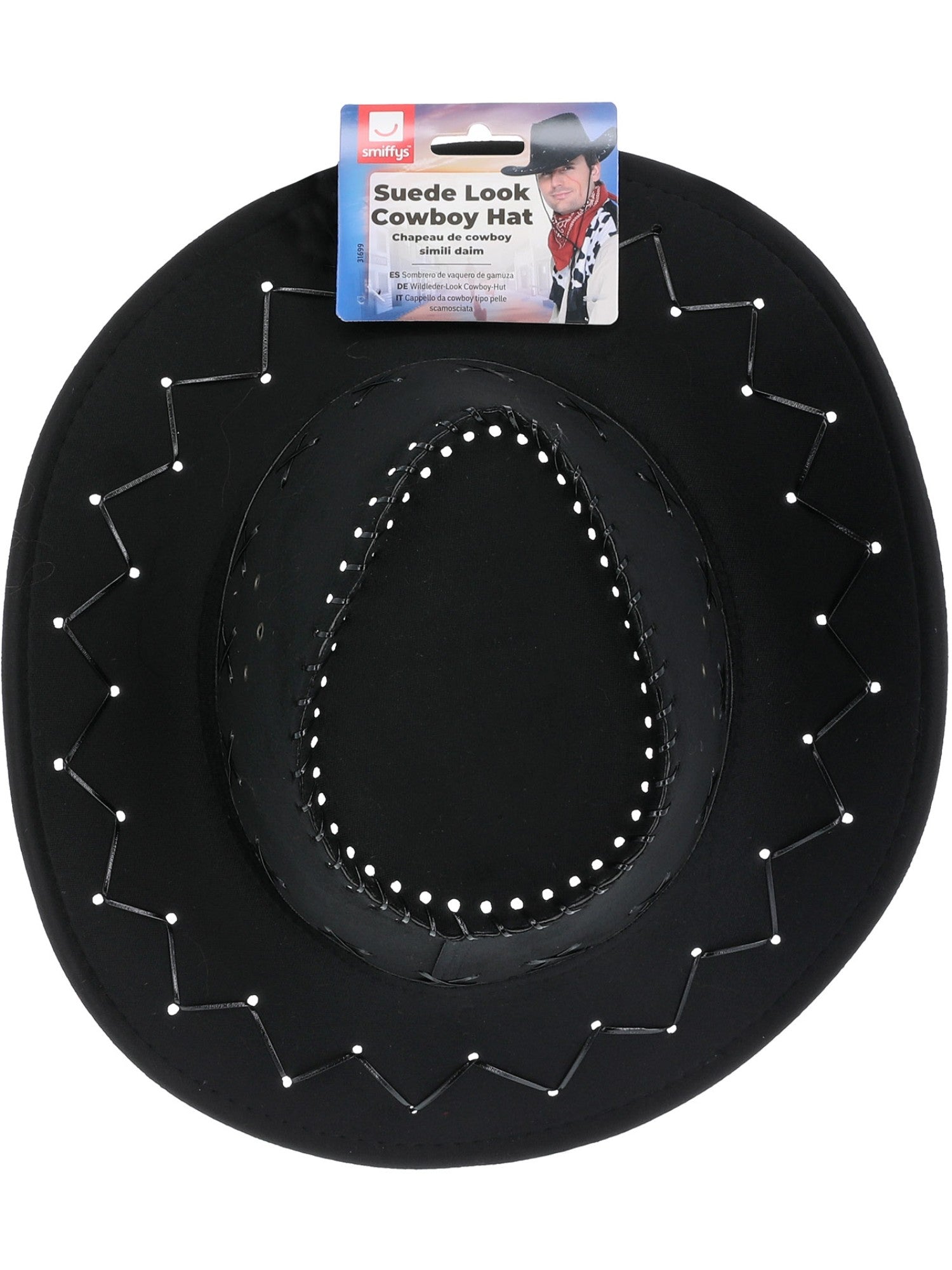 Suede Look Cowboy Hat, Black