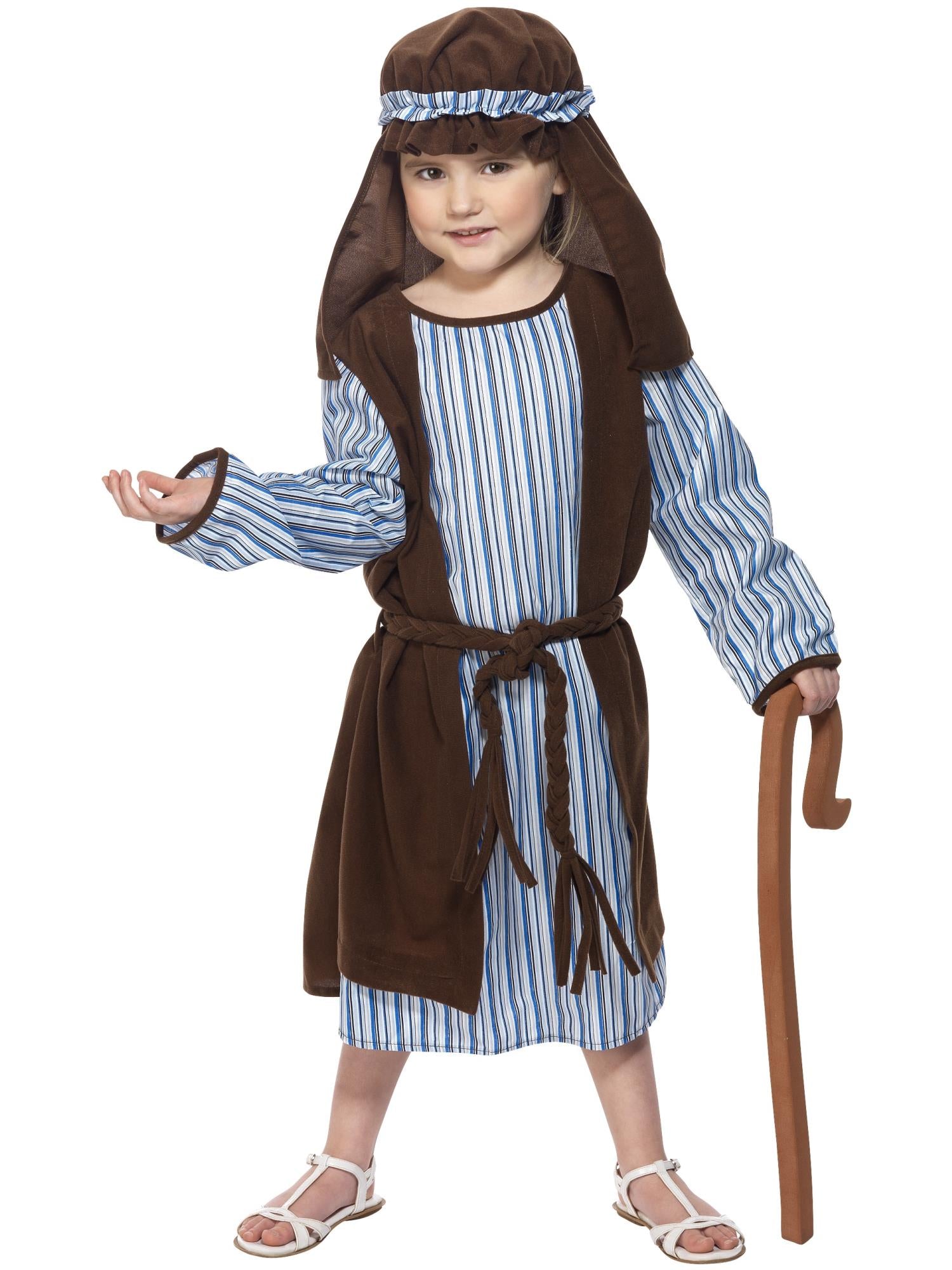 Shepherd Costume, Child, Blue & Brown