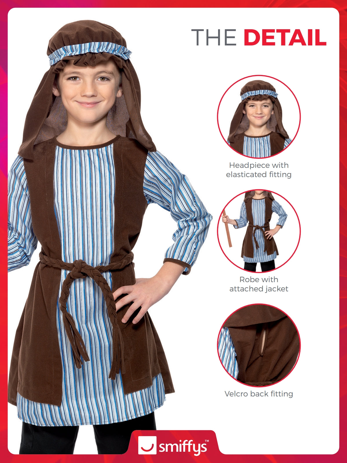 Shepherd Costume, Child, Blue & Brown