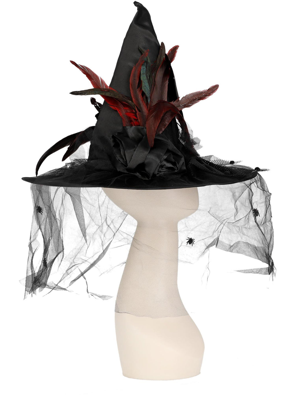 Witch Hat, Feathers & Netting