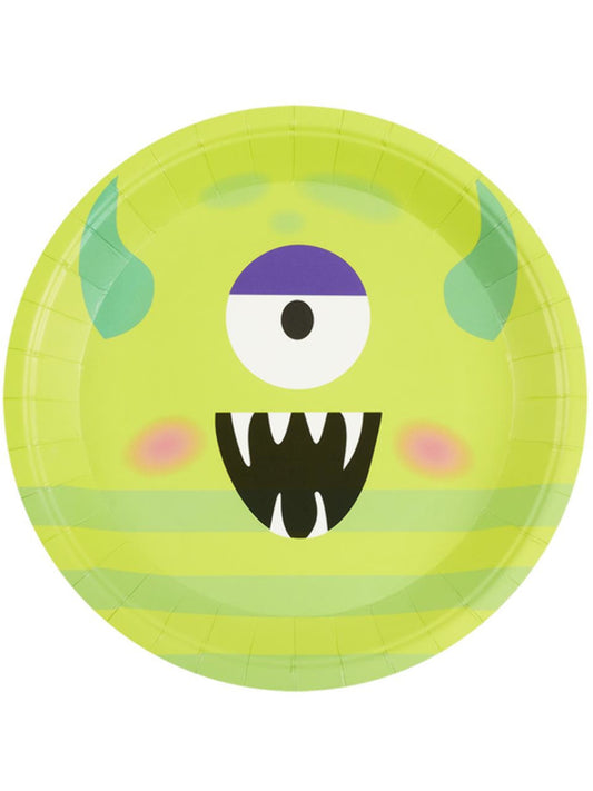 Monster Tableware, Green Party Plates x8