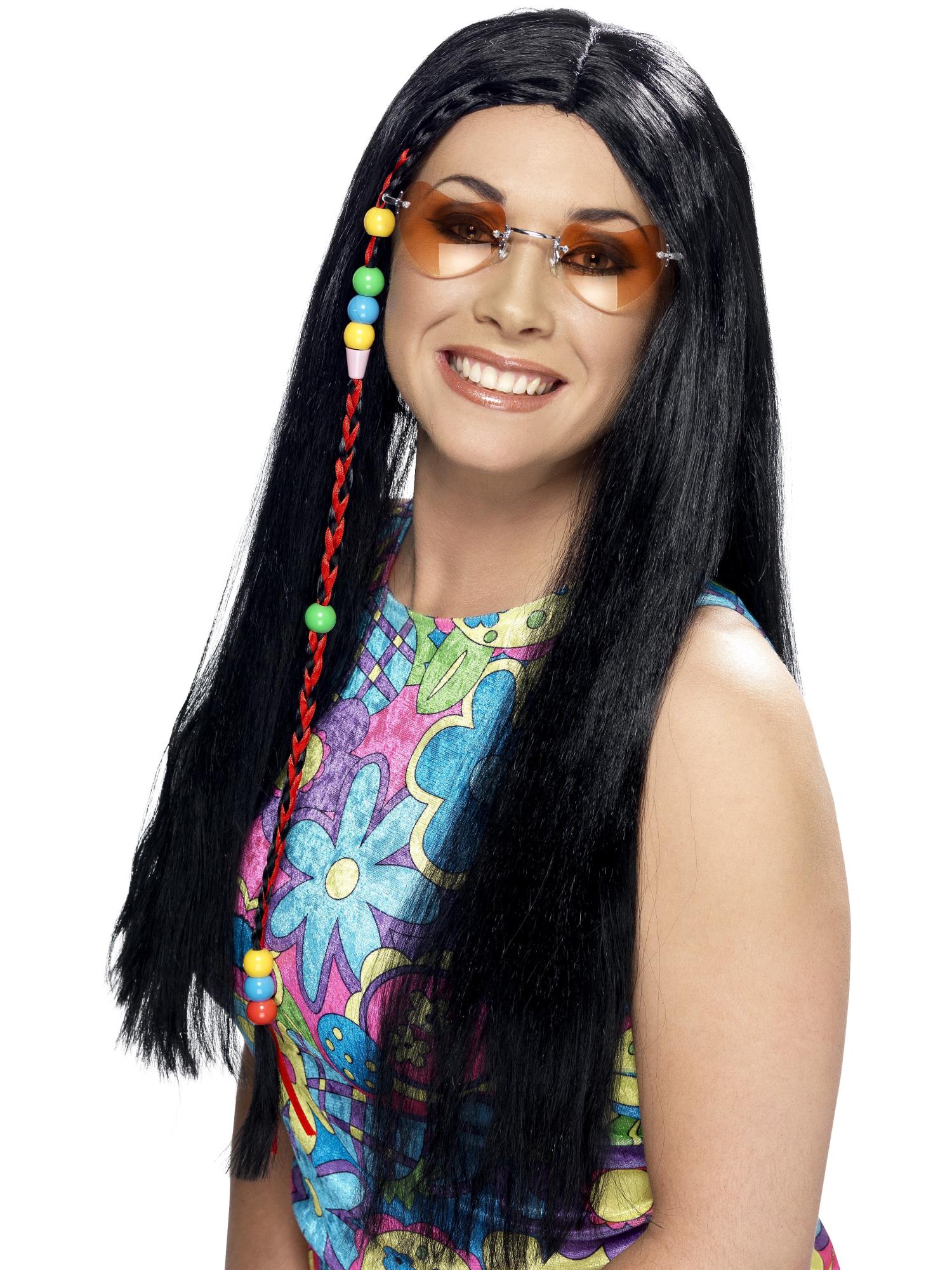 Hippy Party Wig with Beads