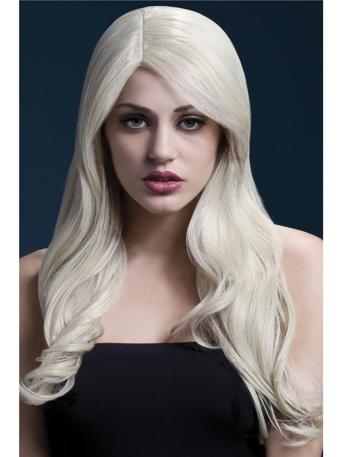 Fever Women\'s Nicole Wig 26Inch 66Cm Soft Wave with Side Parting-Black Fever Nicole Wig Auburn main image 2