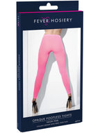 Opaque Footless Tights, Neon Pink
