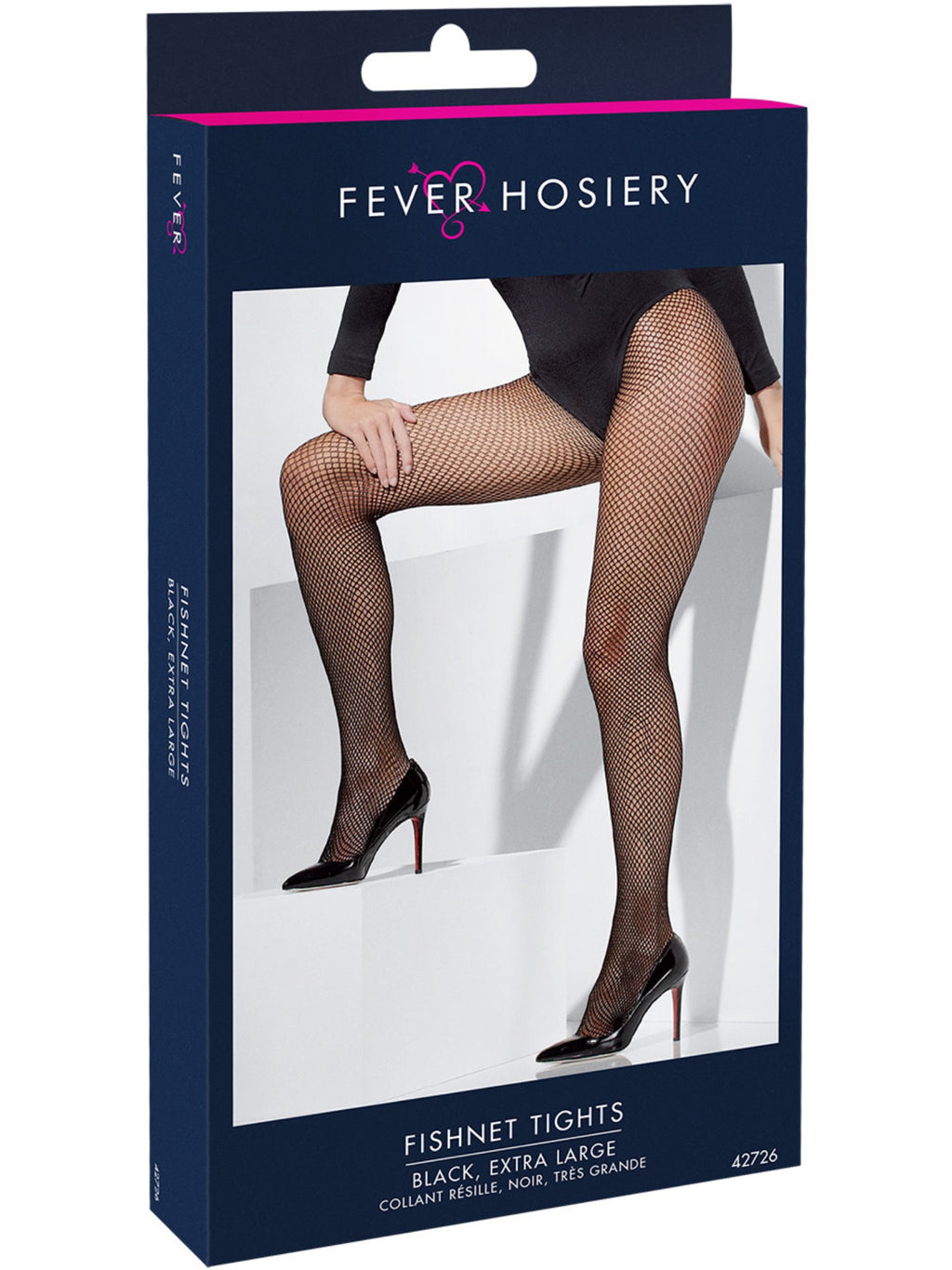 Fishnet Tights, Black, Extra Large
