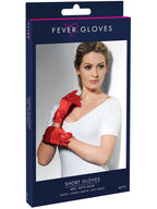 Gloves, Short, Red, with Bow
