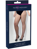 Lattice Net Tights, Black, Extra Large
