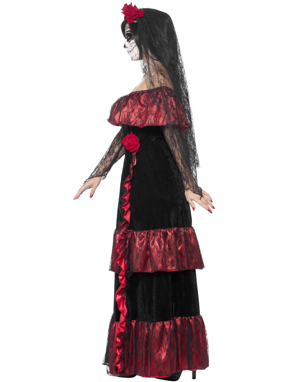 Day Of The Dead Skeleton Bride Costume Adult White