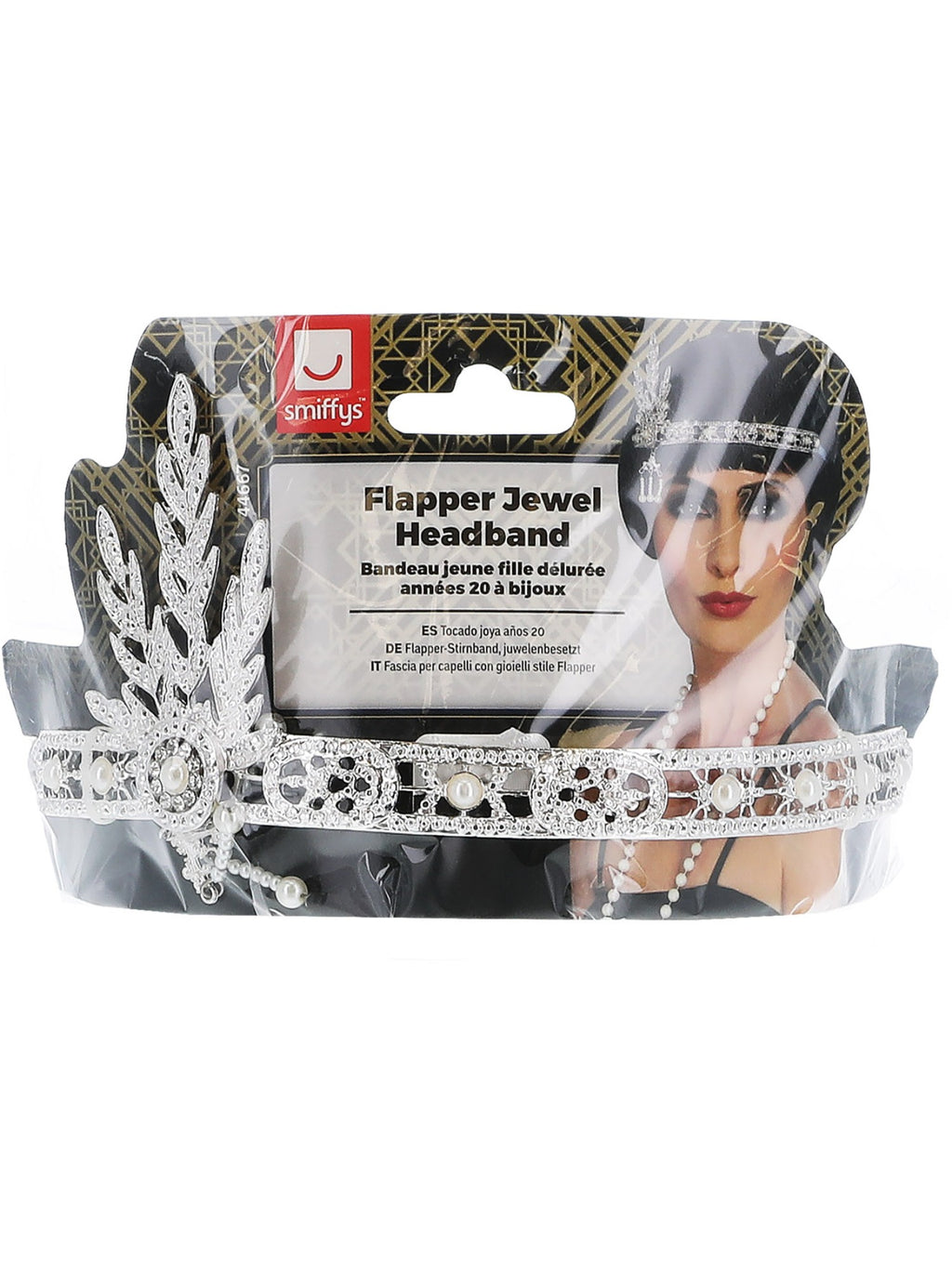 Flapper Headband, Silver