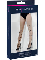 Opaque Tights with Spiders, Nude & Black